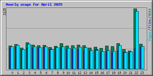 Hourly usage for April 2025